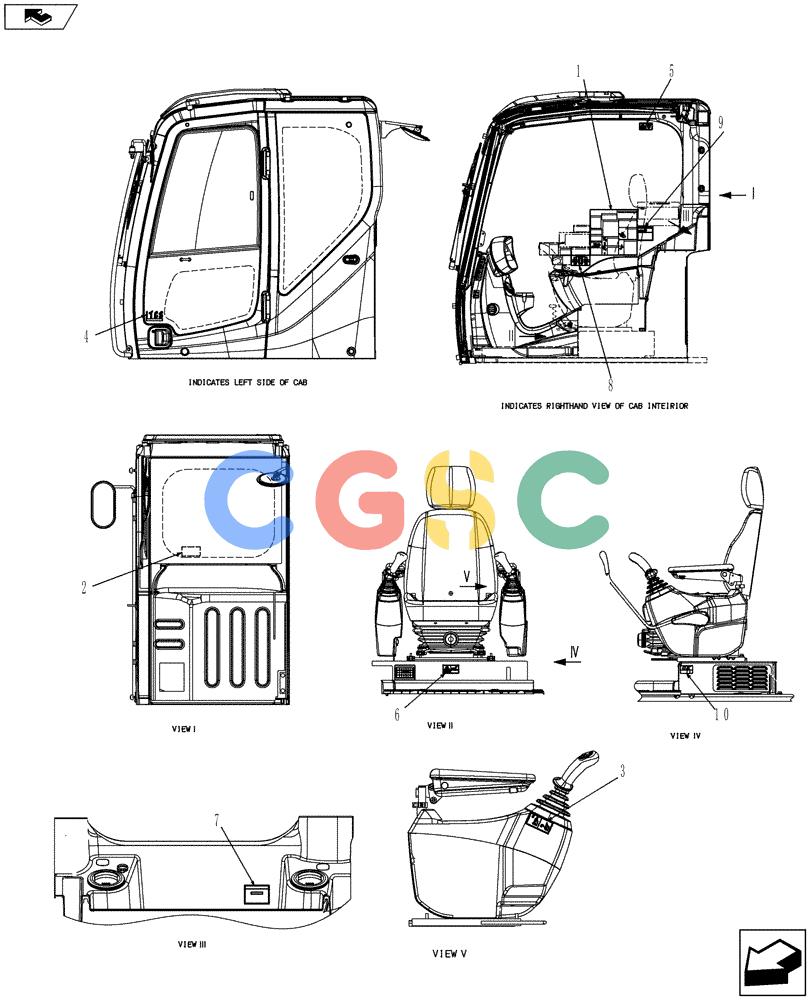 纽荷兰零件查询(E70BSR) - COMPACT CRAWLER EXCAVATOR ASN YT06-18001 (06-003[01]) - NAME PLATE INSTALLATION (CAB) New Holland Constructuion