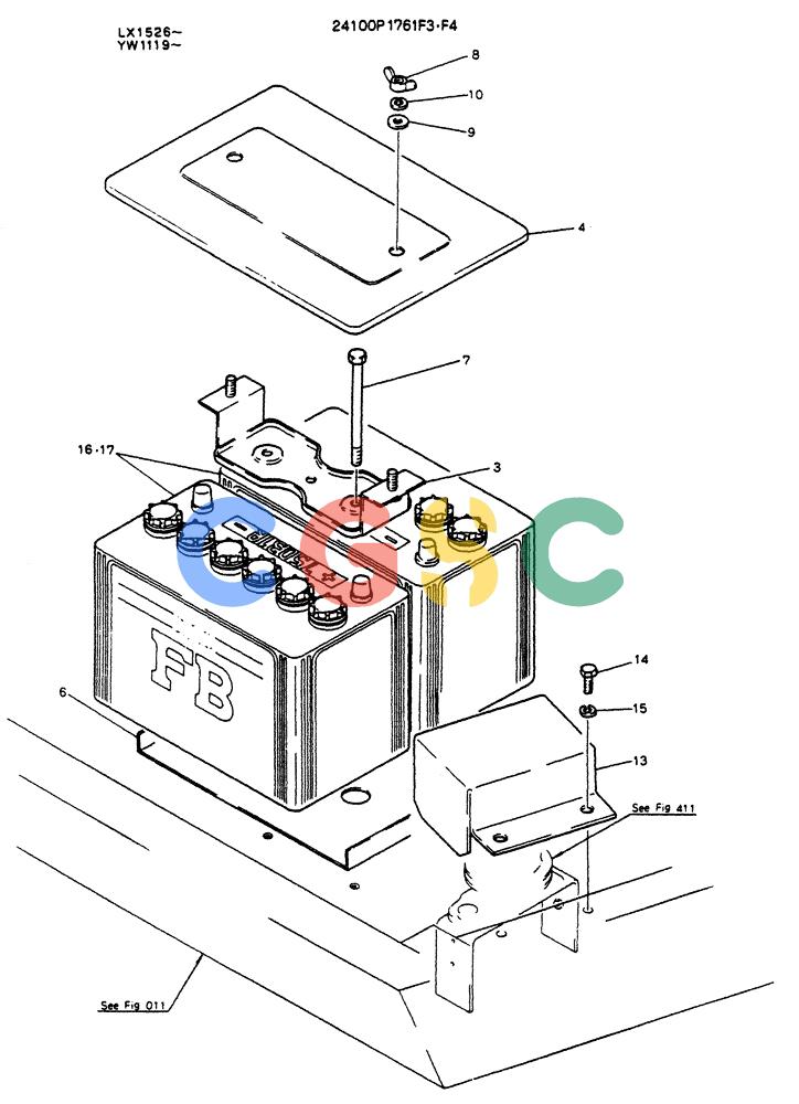 神钢零件查询(K904L) - MARK II EXCAVATOR ASN LX1526 (1/88-12/03) (05-024) - BATTERY ASSY Kobelco