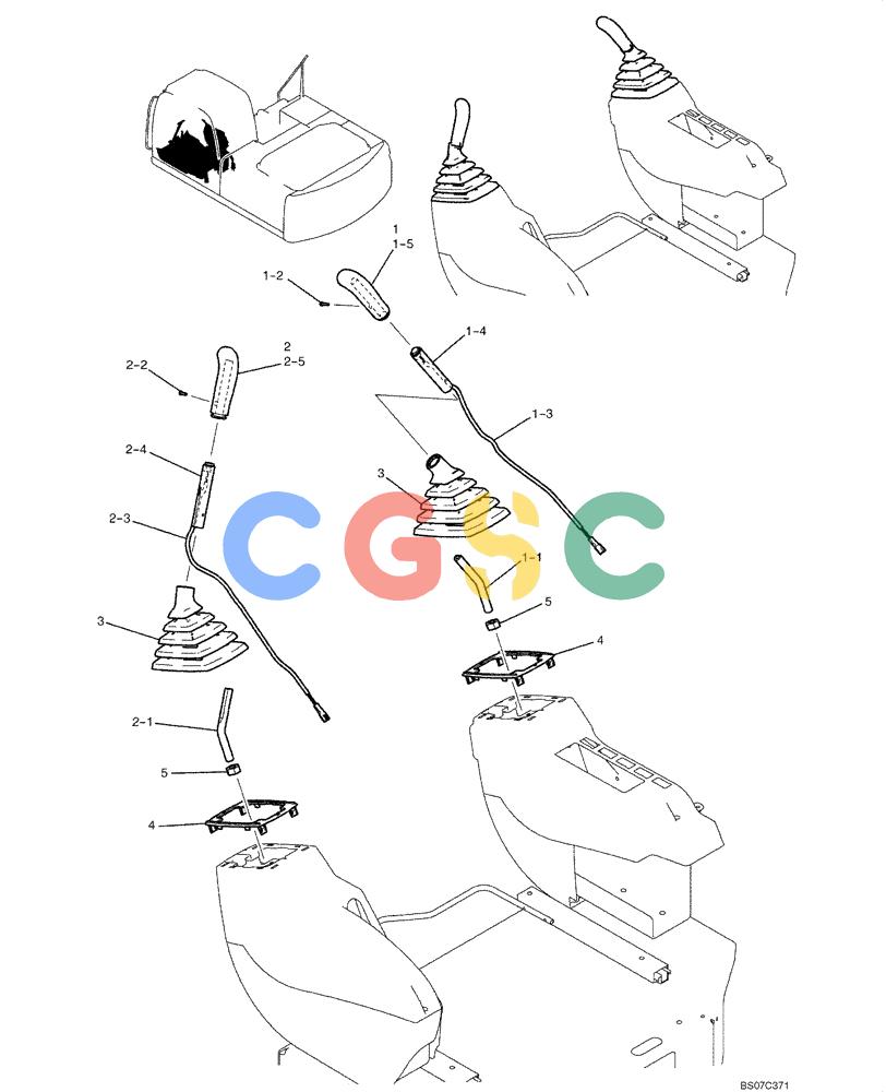 神钢零件查询(SK170-8) - ACERA MARK III EXCAVATOR - TIER 3 (NA) ASN YM04-U1601 - (5/07-12/12) (02-28[00]) - GRIP ASSY (YN03M01870F1) Kobelco