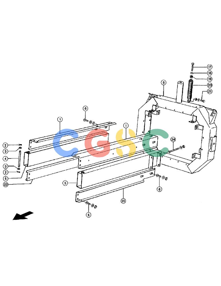 凯斯零件查询(110) - CASE IH QUADROBALE BALER (1/96-12/98) (042) - BALE CHAMBER, UP TO SERIAL NO. 04400304 Case Agriculture