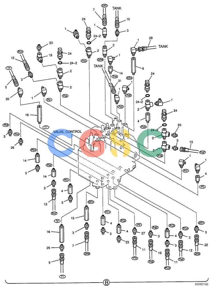 神钢零件查询(NIBBLER) - & BREAKER - SK70SR-1E SHORT RADIUS EXCAVATOR ASN YT02-04001 (4/03-12/04) (06-049[02]) - MAIN CONTROL LINES (KAI) (BREAKER), (YT06H00016F4), PAGE 2 OF 3 Kobelco