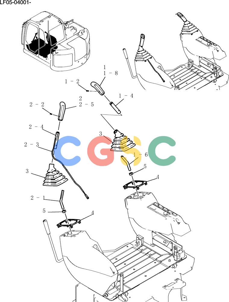 纽荷兰零件查询(E80BMSR) - CRAWLER EXCAVATOR ASN LF05-04001 - (N8TA18060) (127-01[1]) - GRIP ASSY New Holland Constructuion