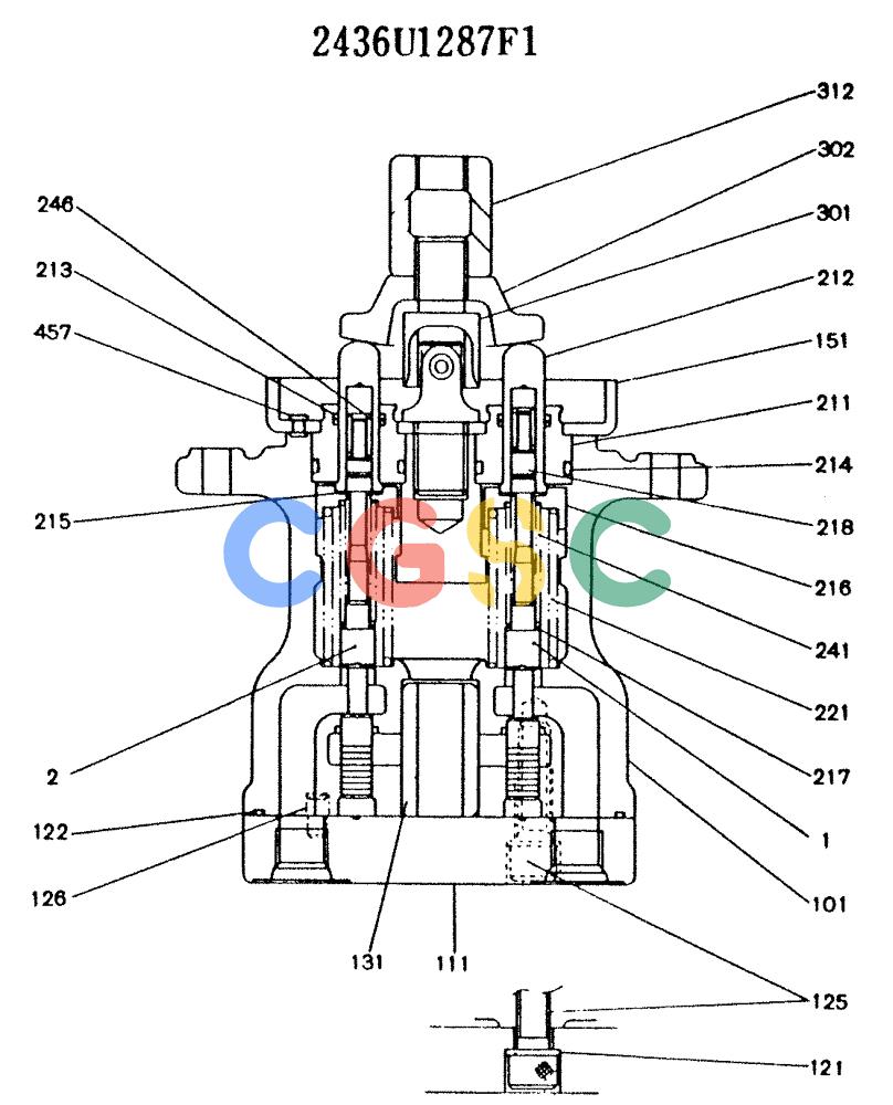 神钢零件查询(K909LC) - MARK II EXCAVATOR ASN LLU-0001 (1/87-12/03) (11-013) - VALVE ASSY, PILOT, 2436U1287 Kobelco