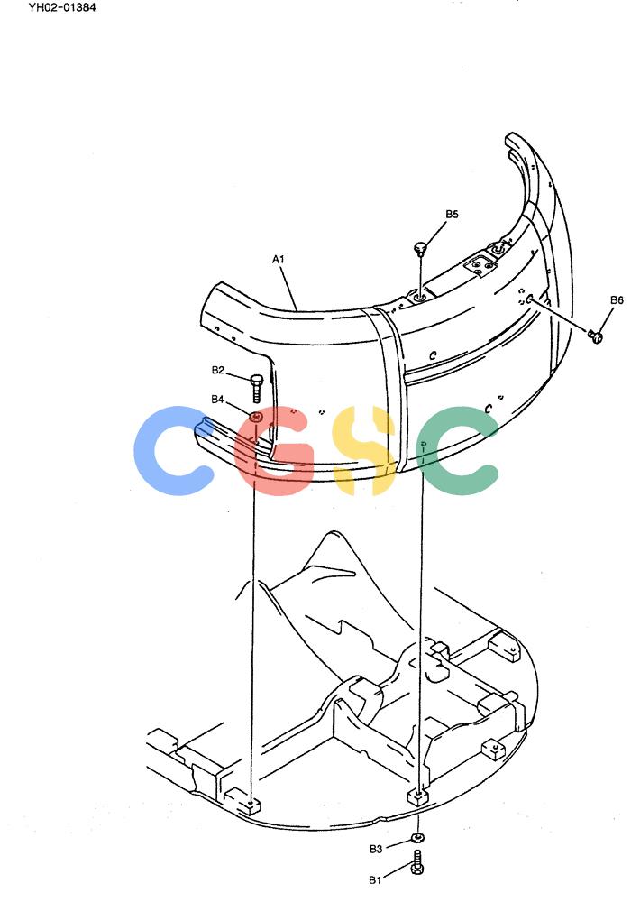 神钢零件查询(ED150) - BLADE RUNNER EXCAVATOR/DOZER ASN YH02-01384 (4/02-12/03) (01-002) - COUNTERWEIGHT ASSY Kobelco
