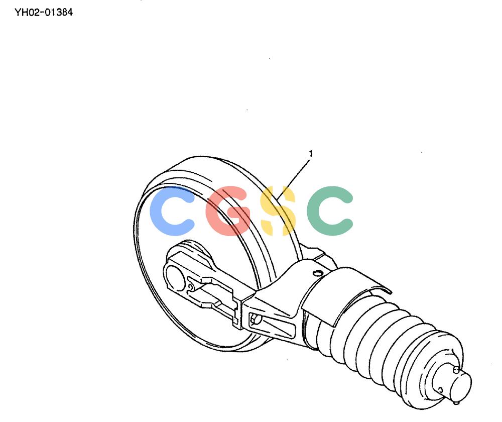 神钢零件查询(ED150) - BLADE RUNNER EXCAVATOR/DOZER ASN YH02-01384 (4/02-12/03) (02-005) - IDLER ASSY, CRAWLER Kobelco