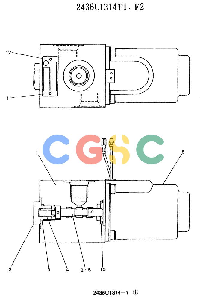 神钢零件查询(K912LC) - MARK II EXCAVATOR ASN YC0301-0737 (1/88-12/03) (11-027) - VALVE ASSY, SOLENOID Kobelco
