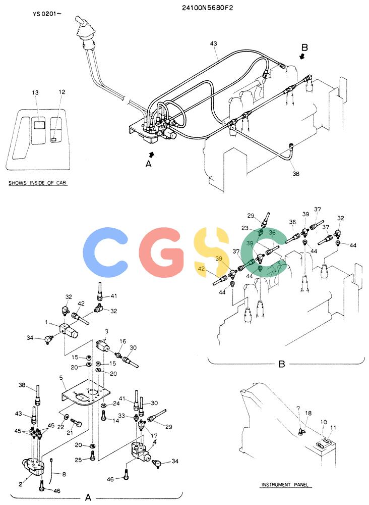 神钢零件查询(K916LC) - MARK II EXCAVTOR ASN YS0201 (1/89-12/03) (03-006 ) - REWORK CONTROL ASSY Kobelco