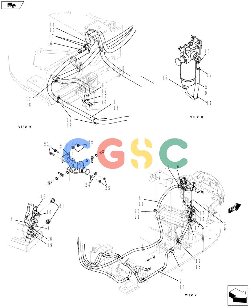 神钢零件查询(ED150-2) - BLADE RUNNER EXCAVATOR/DOZER ASN LH01-01001 (1/09-12/12) (01-012[03]) - FUEL LINES Kobelco