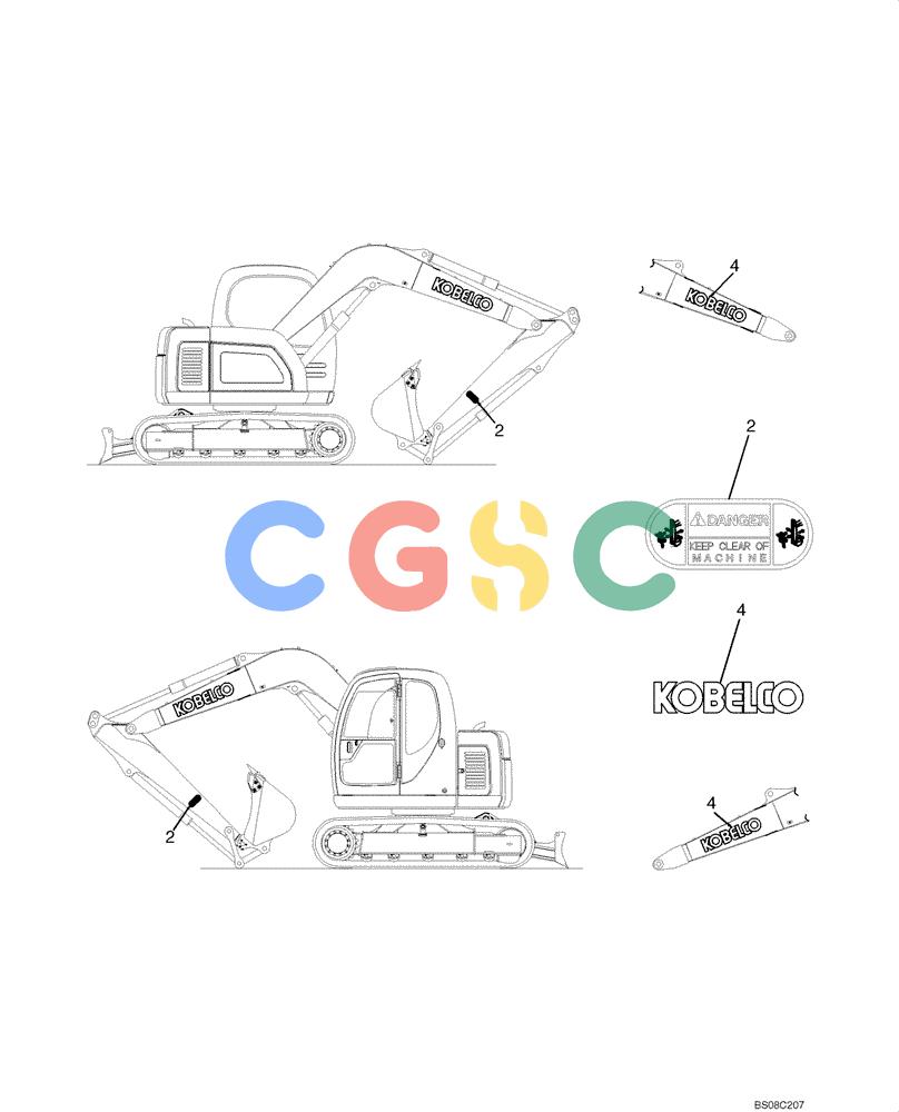 纽荷兰零件查询(E70BSR) - COMPACT CRAWLER EXCAVATOR BTW YT05-15001 - 18000 (NA) (4/08-) (07-06-00[00]) - NAME PLATE INSTALLATION (YT22T00058F3) New Holland Constructuion
