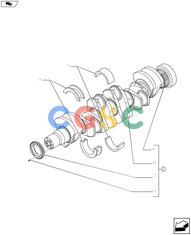 神钢零件查询(F4GE9684C J602) - ENGINE 5801385852 - 84369829 (1/13-) (10.103.01) - CRANKSHAFT Kobelco