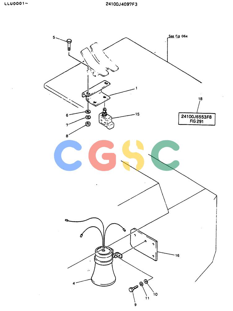 神钢零件查询(MD240BLC) - EXCAVATOR BTW LLU0001 - LLU0300 (1/80-12/06) (08-007) - BUZZER ASSY, BACK Kobelco