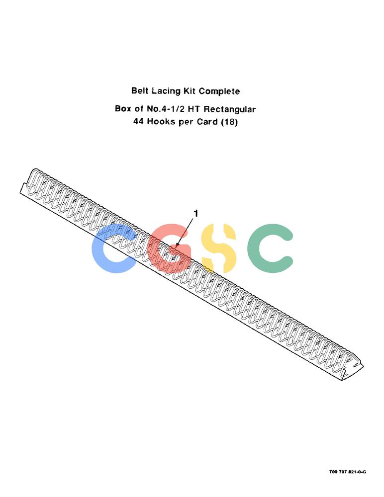 凯斯零件查询(8465T) - CASE IH ROUND BALER W/TRACTOR HYDRAULICS (1/91-12/97) (9-12) - CLIPPER LACING KIT, HOOKS AND PINS, 700707821 BELT LACING KIT COMPLETE Case Agriculture