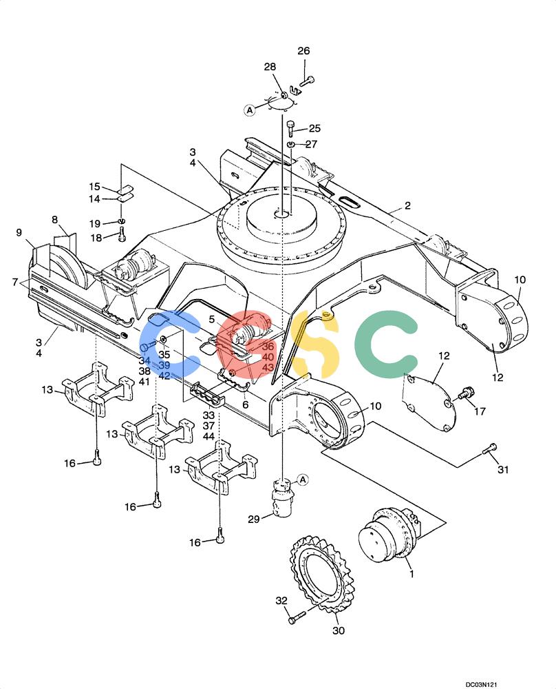 纽荷兰零件查询(EH215) - CRAWLER EXCAVATOR (9/03-) (05 -05[00]) - UNDERCARRIAGE (HIGH AND WIDE) New Holland Constructuion