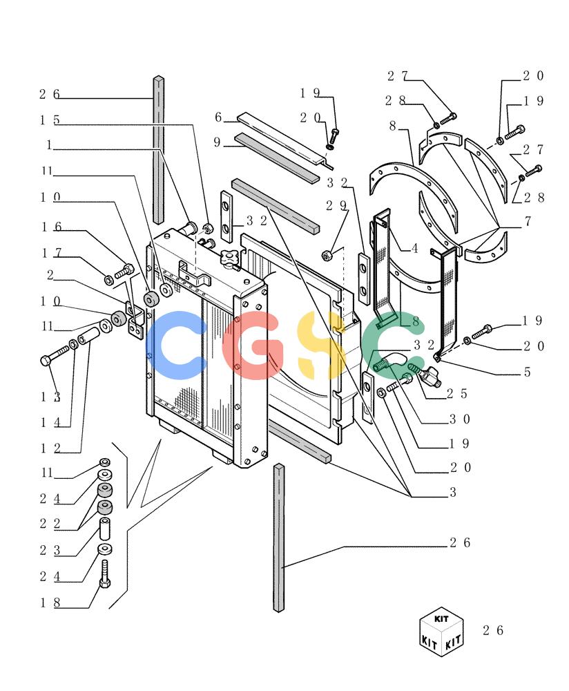 纽荷兰零件查询(D150) - CRAWLER DOZER (1/05-) (0.550[01]) - ENGINE COOLING SYSTEM New Holland Constructuion
