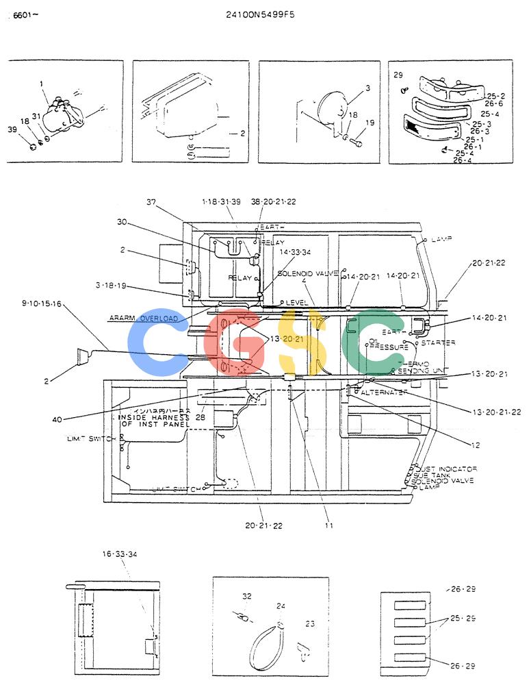 神钢零件查询(K903) - MARK II EXCAVATOR BTW LE6601 - LE7871 (1/88-12/03) (05-021) - WIRING ASSY, ELEC (FOR EXPORT Kobelco