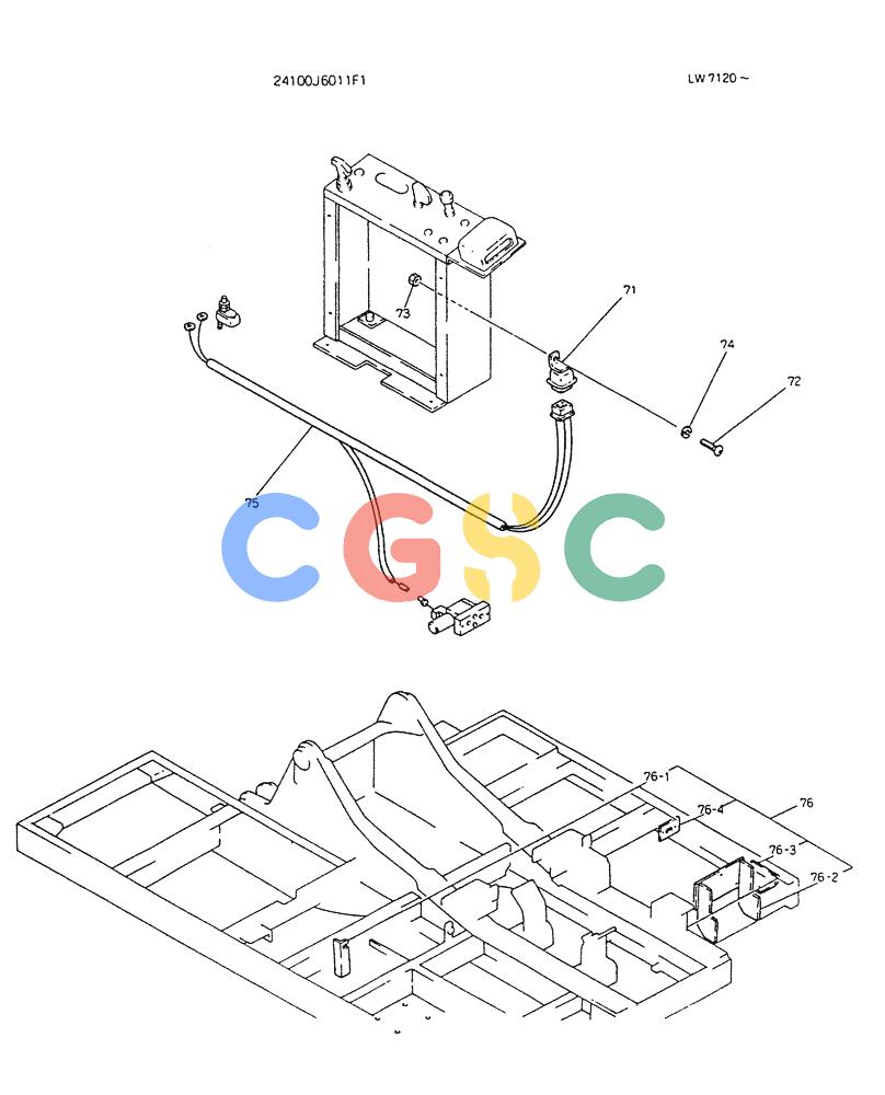 神钢零件查询(K904DL) - EXCAVATOR ASN LX1201 (1/84-12/03) (03-017[02]) - CONTROL ASSY (DOZER) (FOR EXPORT) P/N 24100J6011F1 Kobelco