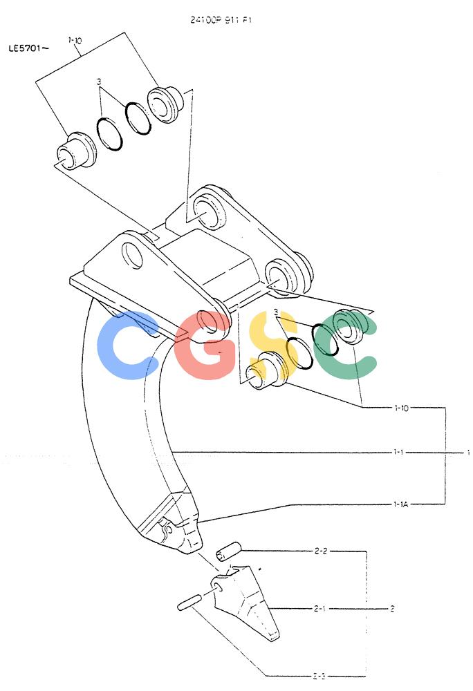 神钢零件查询(K903) - MARK II EXCAVATOR BTW LE6601 - LE7871 (1/88-12/03) (09-005) - RIPPER ASSY Kobelco