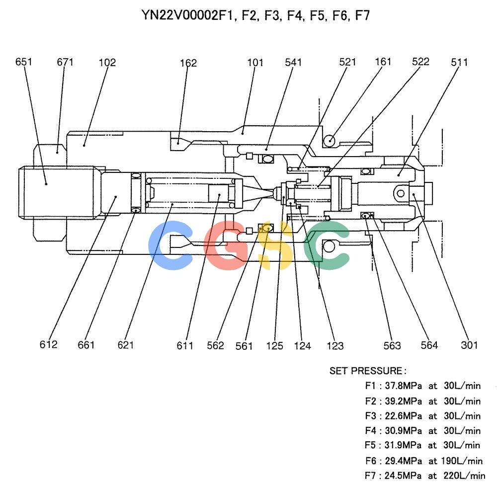 纽荷兰零件查询(E235SRLC) - CRAWLER EXCAVATOR BTW YU04-00837 - YU04-01417 (07-023) - VALVE ASSY, PORT RELIEF New Holland Constructuion