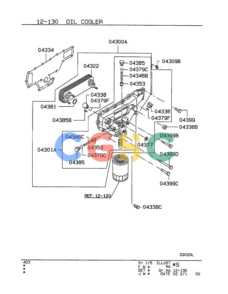 神钢零件查询(ED190LC-6E) - BLADE RUNNER EXCAVATOR/DOZER BTW YL03U0136 - YL03U0292 (1/05-12/06) (12-130) - OIL COOLER Kobelco