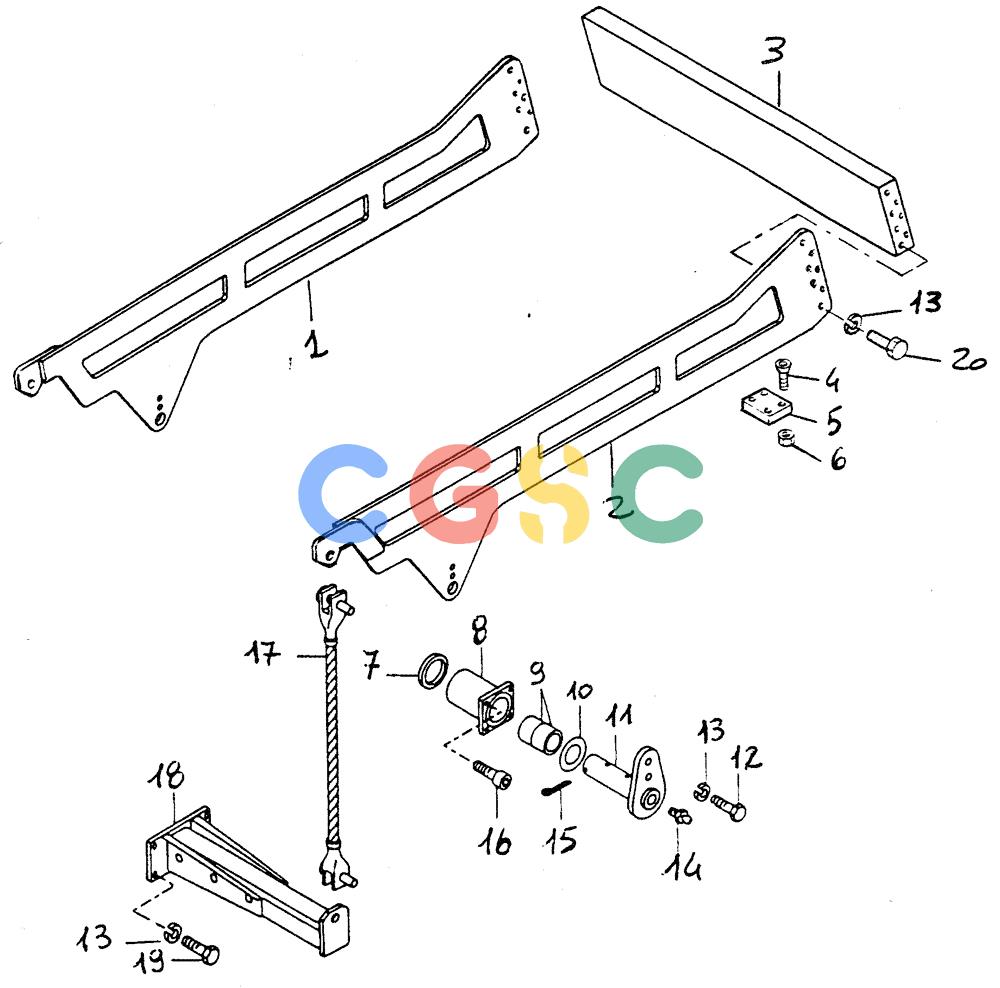 纽荷兰零件查询(AD250) - ARTICULATED DUMP TRUCK (7/01-) (9.653/1[02]) - ACCESSORIES - SCISSOR REAR GATE New Holland Constructuion