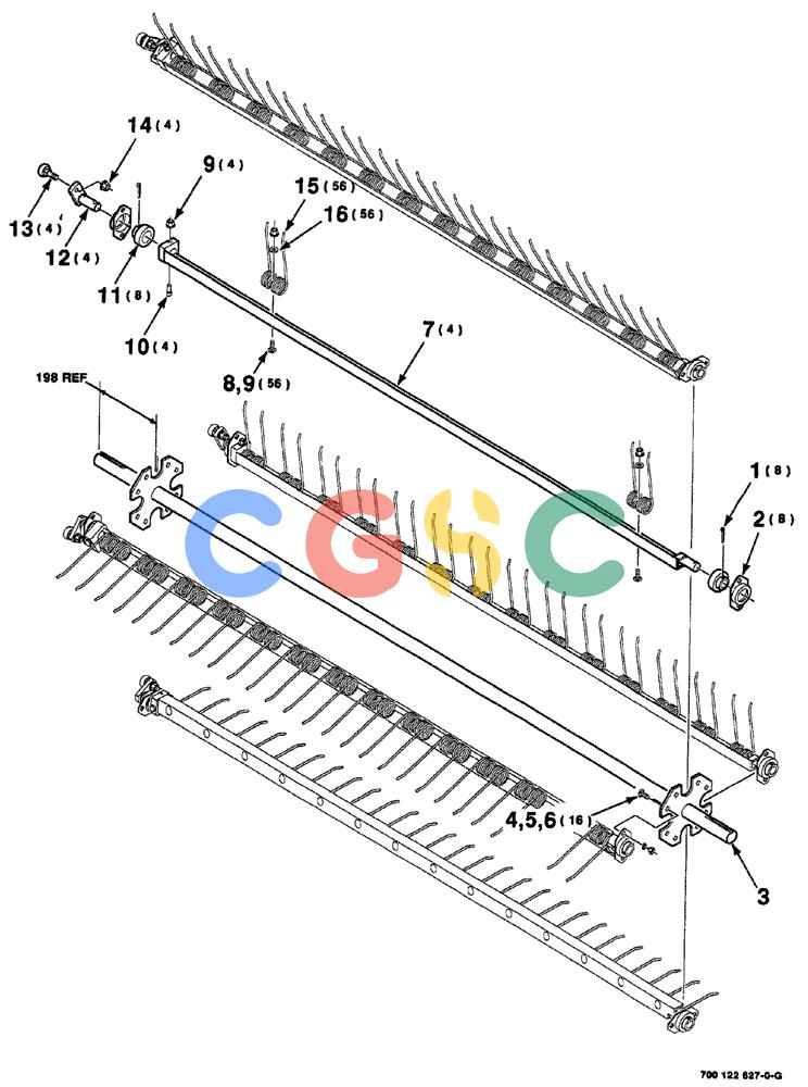 凯斯零件查询(8555) - CASE IH RECTANGULAR BALER (1/90-12/99) (03-04) - PICKUP ROTOR ASSEMBLY Case Agriculture