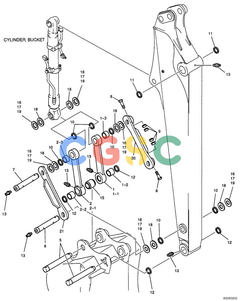 神钢零件查询(NIBBLER) - & BREAKER - SK70SR-1E SHORT RADIUS EXCAVATOR ASN YT02-04001 (4/03-12/04) (06-099[00]) - ARM GROUP, 2.07M (6FT 9IN) (NIBBLER & BREAKER), (YT12B00067F4) Kobelco