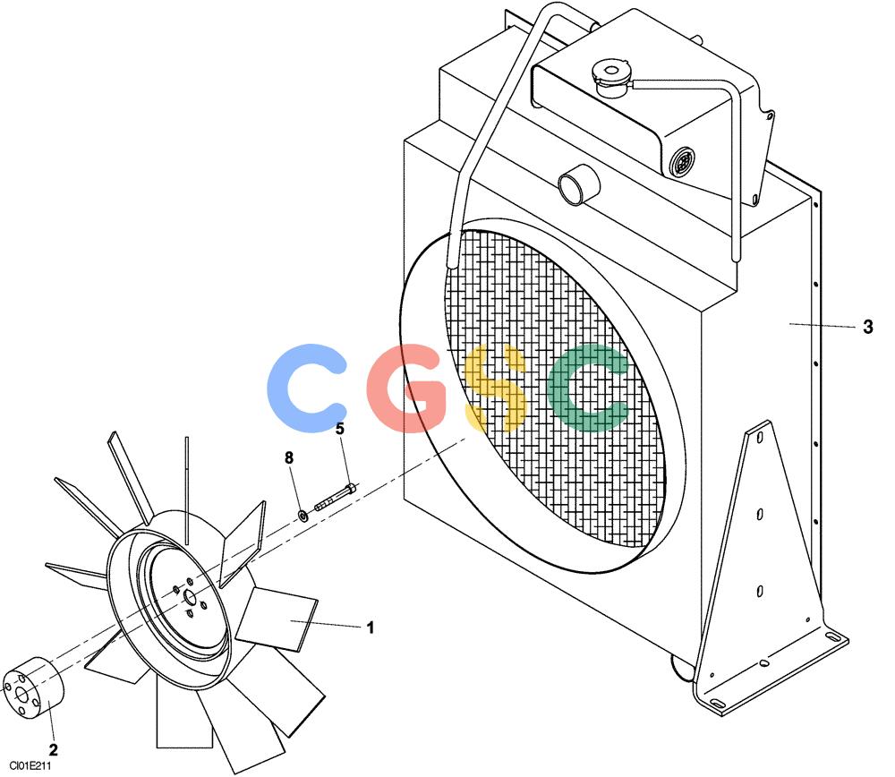 纽荷兰零件查询(CV700) - VIBRATORY ROLLER (9/01-) (02-003-00[01]) - RADIATOR AND OIL COOLER New Holland Constructuion