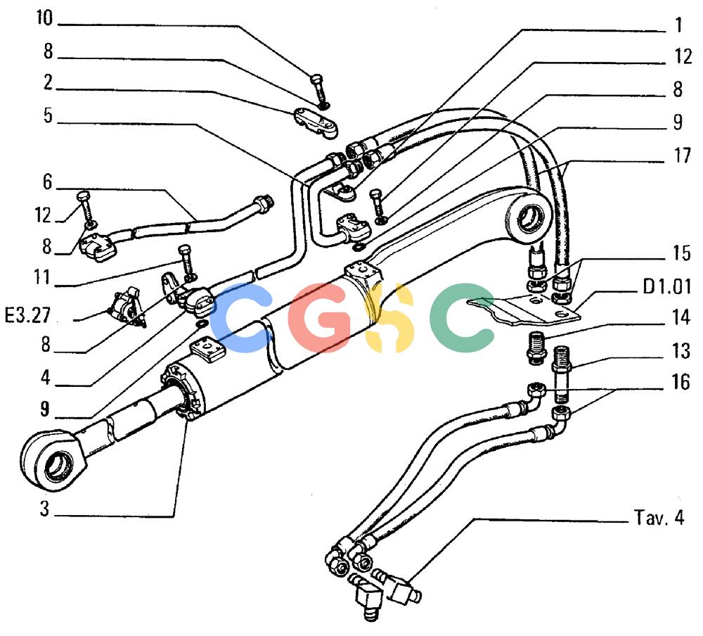 纽荷兰零件查询(FL5B) - CRAWLER LOADER (E3.02[005]) - HYDRAULIC SYSTEM New Holland Constructuion