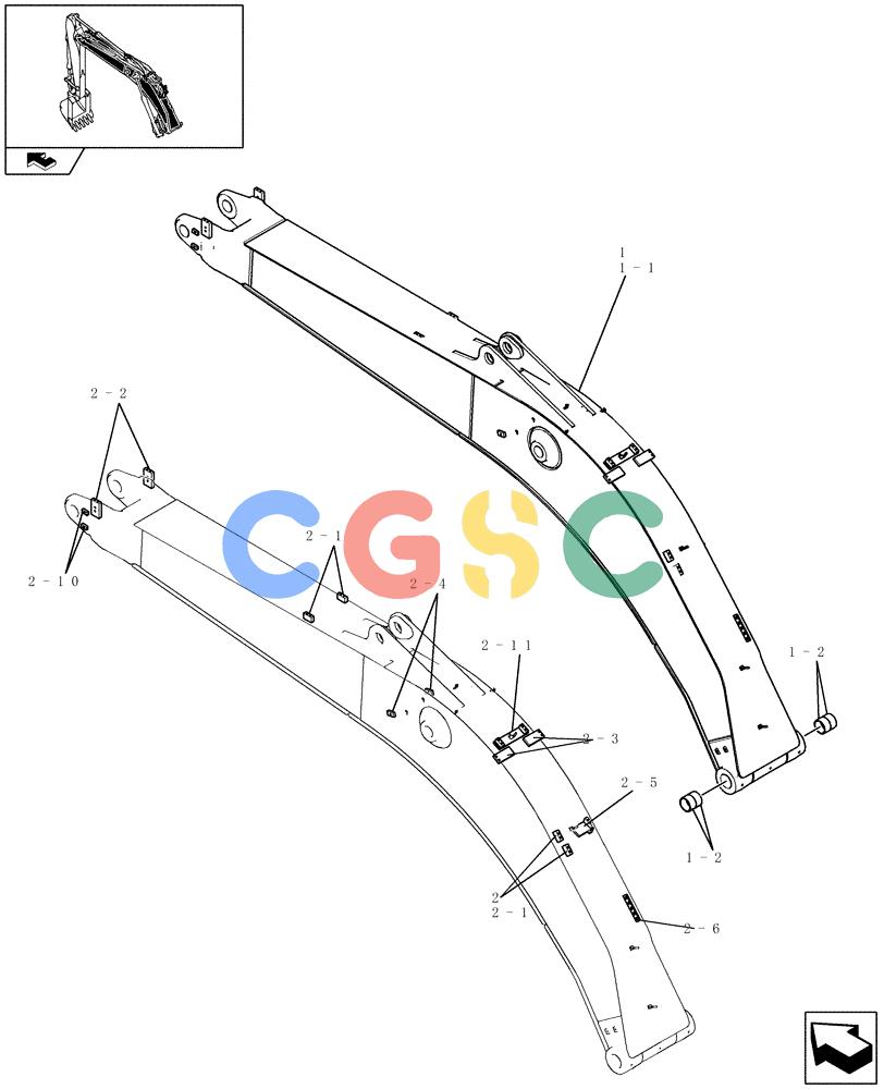 纽荷兰零件查询(E235BSR) - CRAWLER EXCAVATOR (5/07-) (2.000[03]) - MONOBLOC BOOM (5,65M) New Holland Constructuion