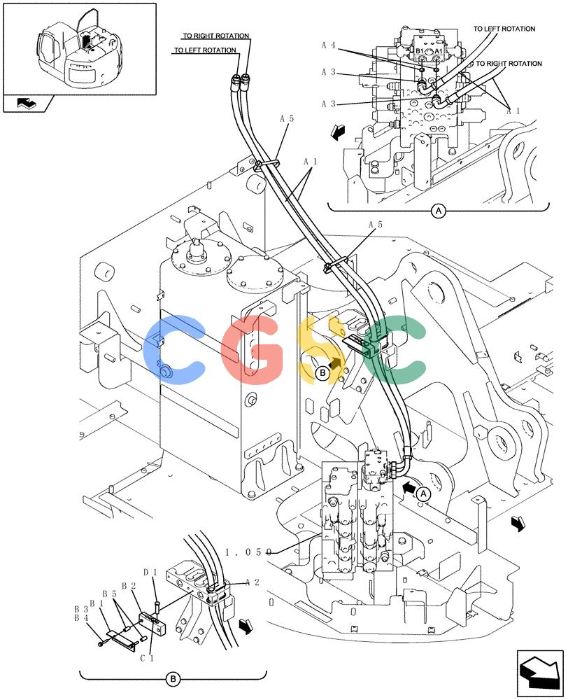纽荷兰零件查询(E235BSR) - CRAWLER EXCAVATOR (5/07-) (1.054[14]) - PUMP/CONTROL VALVE PIPING - EXTRA, NIBBLER & BREAKER New Holland Constructuion