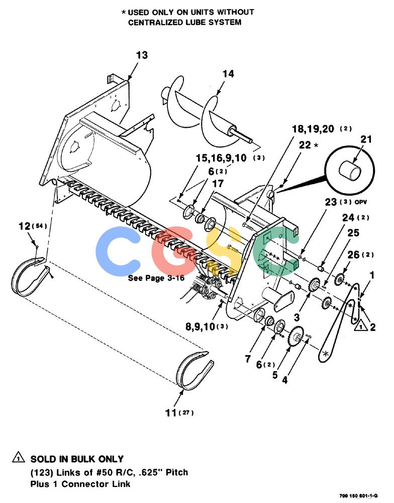 凯斯零件查询(8575) - CASE IH MID-SIZE RECTANGULAR BALER (NORTH AMERICA) (1/95-12/00) (03-010) - PICKUP DRIVE AND AUGER ASSEMBLY - LEFT Case Agriculture