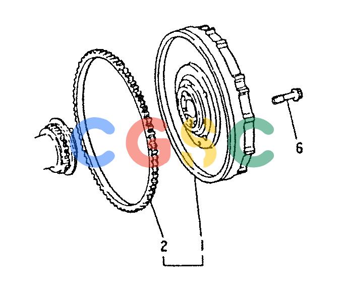 神钢零件查询(6D22-TC) - MITSUBISHI DIESEL ENGINE - K912, K912LC, & K916 (1/83-12/06) (01-011) - FLYWHEEL 020-290B Kobelco