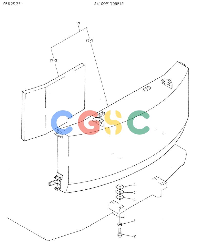 神钢零件查询(K905LC) - MARK II EXCAVATOR ASN YPU00001 (1/87-12/03) (01-002) - COUNTER-WEIGHT ASSY Kobelco