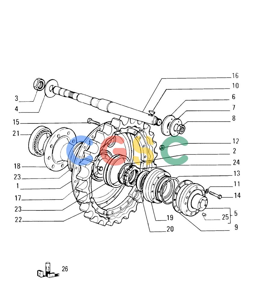 纽荷兰零件查询(FD175) - CRAWLER DOZER (N.A. VERSION)(S/N 061640 & AFTER) (1/93-) (1.277[04]) - SPROCKET New Holland Constructuion