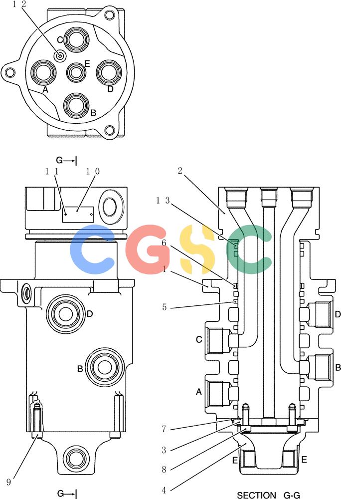 神钢零件查询(200-8) - EXCAVATOR S/N YN11-45001 - (1/06-12/09) (HC930-01-1) - YN55V00053F1 Kobelco