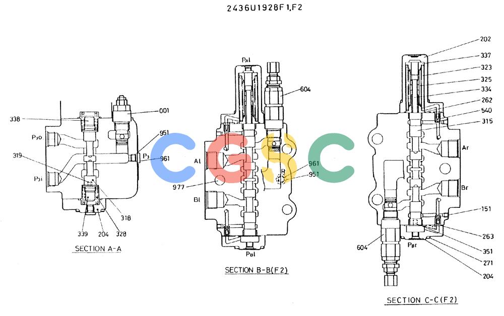 神钢零件查询(MD300LC) - EXCAVATOR BTW YC0101 - YC0300 (1/80-12/06) (08-017[02]) - VALVE ASSY, CONTROL Kobelco