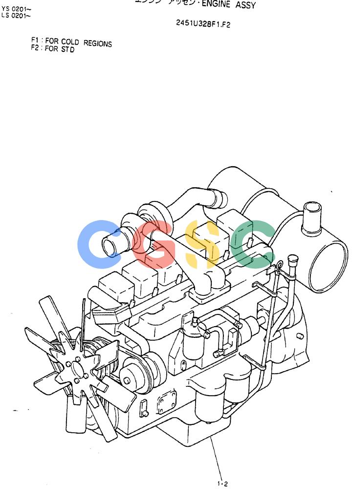 神钢零件查询(MD450BLC) - EXCAVATOR BTW TS0201 - TS0394 (1/80-12/06) (05-002) - ENGINE ASSY Kobelco