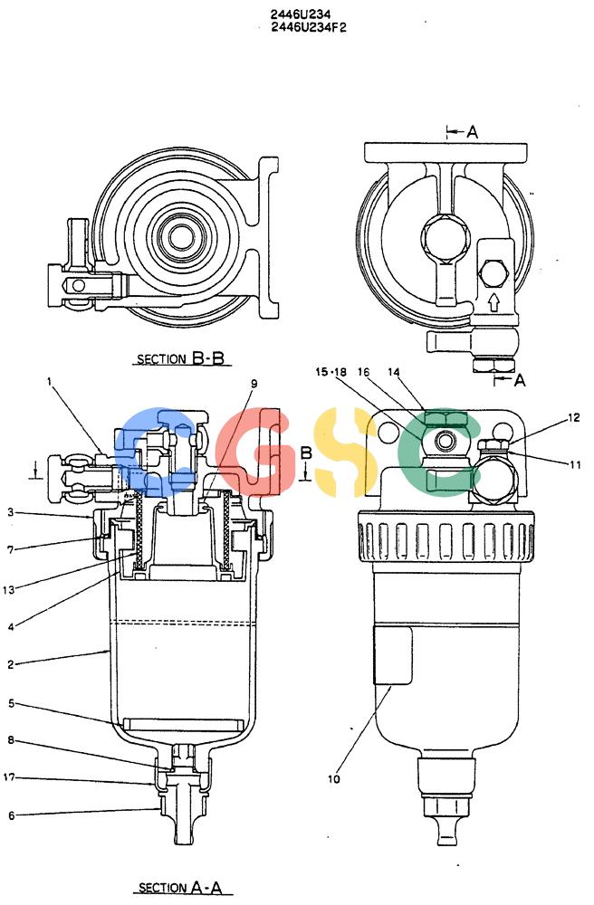神钢零件查询(MD320BLC) - EXCAVATOR BTW YC0301 - YC0747 (1/80-12/06) (05-006) - FILTER ASSY Kobelco