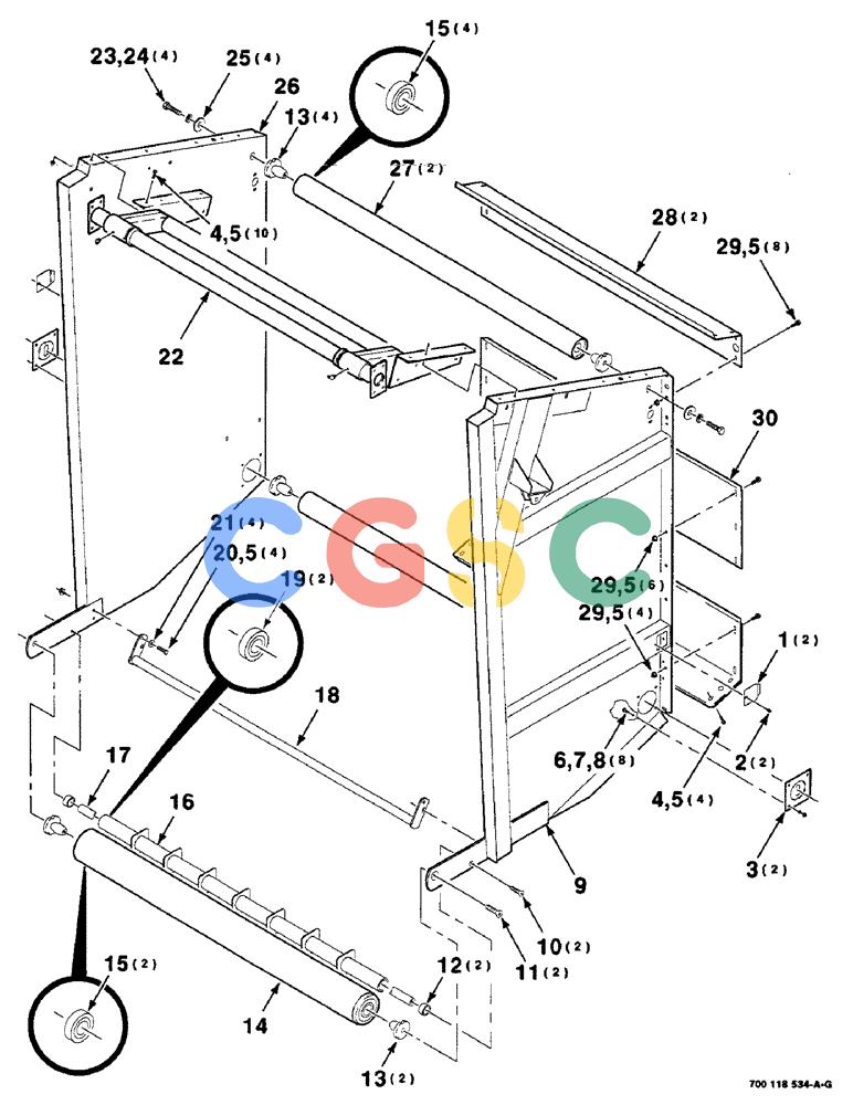 凯斯零件查询(8465) - CASE IH AUTO ROUND BALER (1/91-12/97) (5-04) - TAILGATE ASSEMBLY, SERIAL NUMBER CFH0077001 THROUGH CFH0077005 Case Agriculture