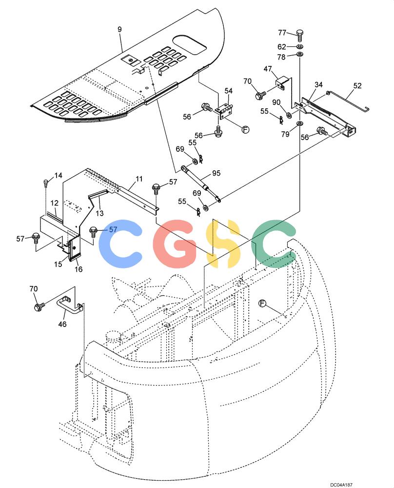 纽荷兰零件查询(EH130) - CRAWLER EXCAVATOR (3/04-) (09 -09[00]) - COVER - SUPPORTS New Holland Constructuion