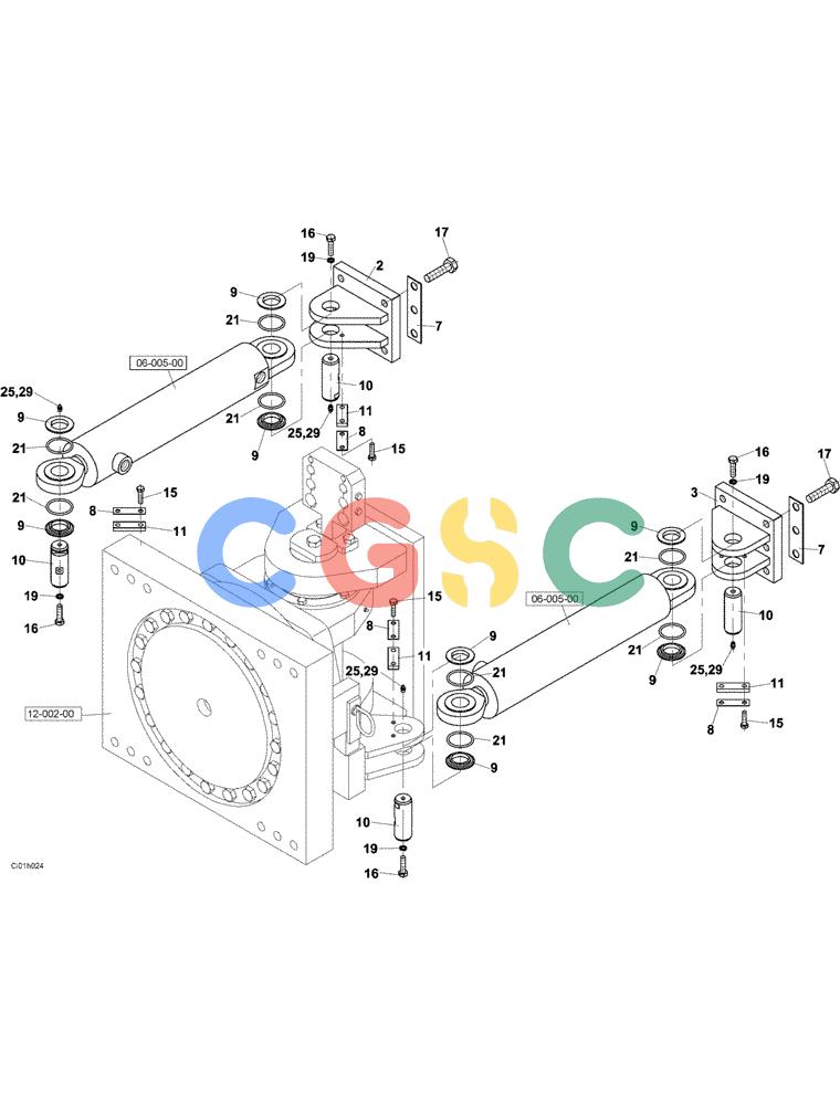 纽荷兰零件查询(CV2500) - VIBRATORY ROLLER (06-004-00[01]) - STEERING CYLINDER New Holland Constructuion