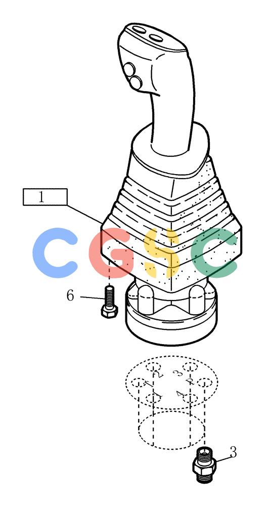 纽荷兰零件查询(EC215) - CRAWLER EXCAVATOR (11/99-) (23.270[004]) - SERVO VALVE INSTALL.MATERIAL RIGHT-HAND (S/N 721690-UP) New Holland Constructuion
