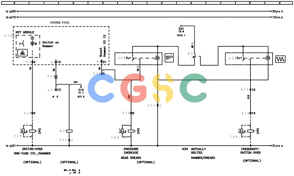 纽荷兰零件查询(EC215) - CRAWLER EXCAVATOR (11/99-) (31.050[013]) - ELECTRICAL COMPON. I.CIRCUIT DIAGRAM New Holland Constructuion