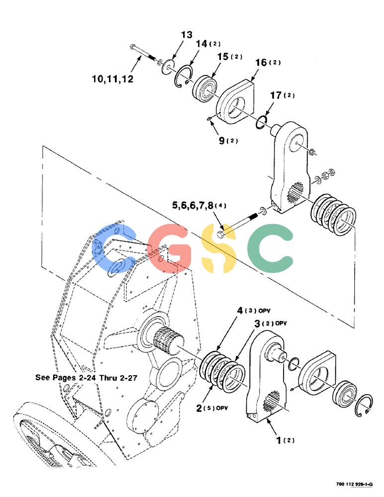 凯斯零件查询(8590) - CASE IH LARGE (4 X 4) RECTANGULAR BALER (NORTH AMERICA) (1/98-12/00) (02-20) - GEARBOX AND CRANK ARM ASSEMBLY, S.N. CFH0139001 THRU CFH0139089 Case Agriculture