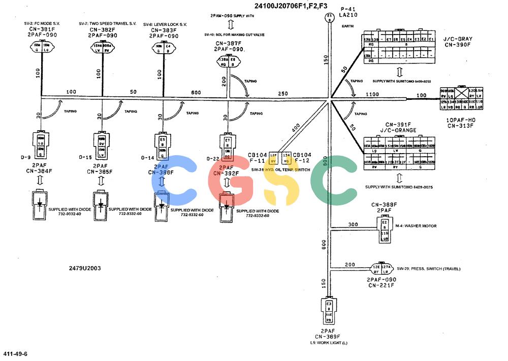 神钢零件查询(ED180) - BLADE RUNNER EXCAVATOR/DOZER ASN YLU0001 (1/99-12/01) (06-001[06]) - WIRING ASSEMBLY, ELECTRIC Kobelco