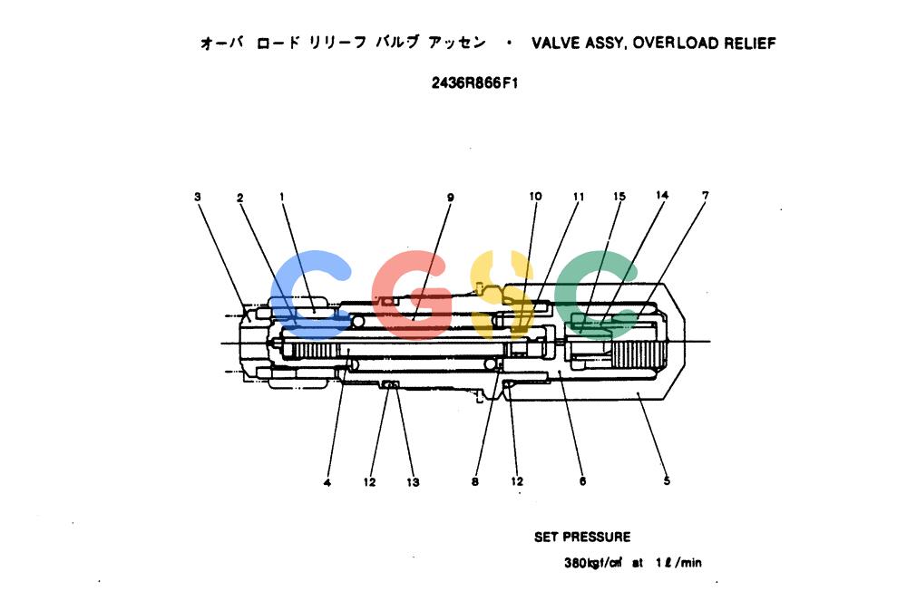 神钢零件查询(SK220) - MARK III EXCAVATOR ASN LQU0001 (1/91-12/95) (12-021) - VALVE ASSY, OVERLOAD RELIEF Kobelco