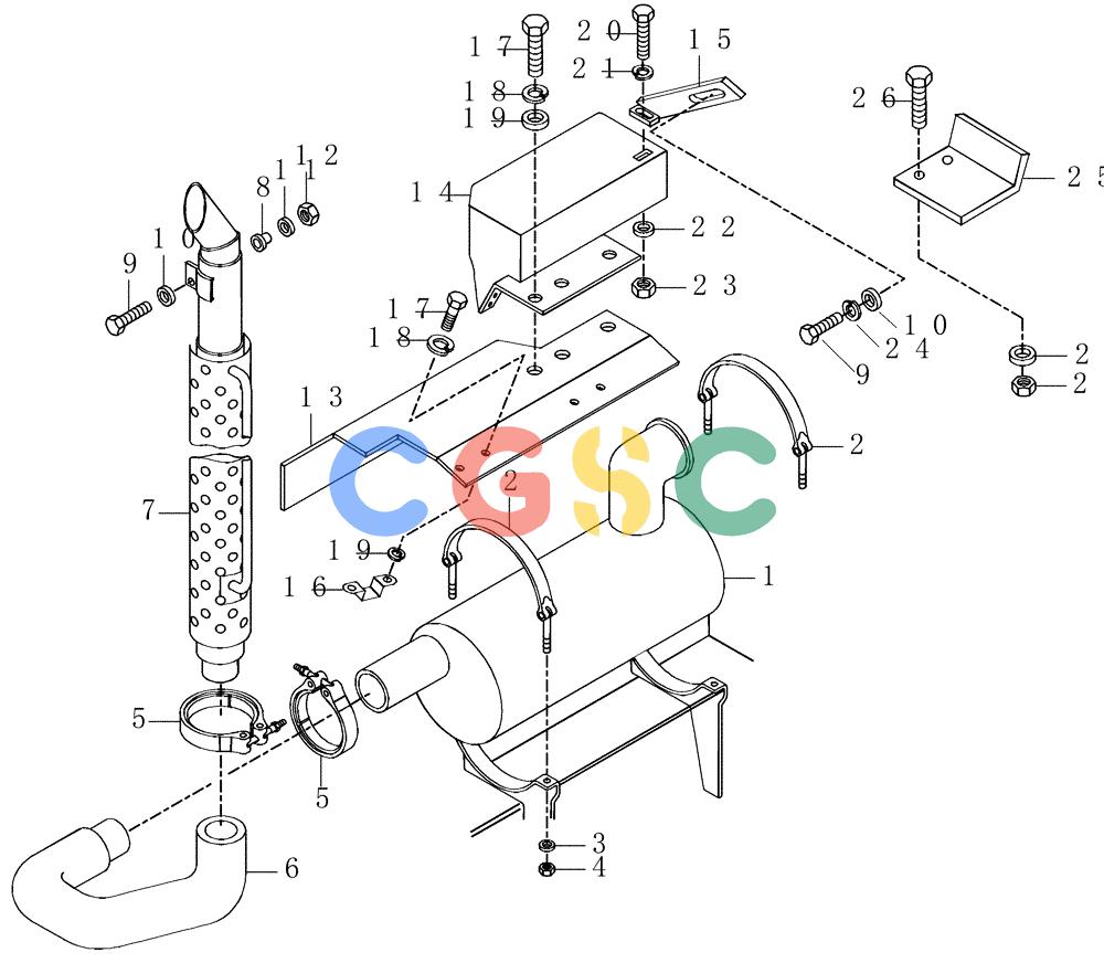 纽荷兰零件查询(AD250) - ARTICULATED DUMP TRUCK (7/01-) (0.077/1[02]) - EXHAUST MANIFOLD New Holland Constructuion
