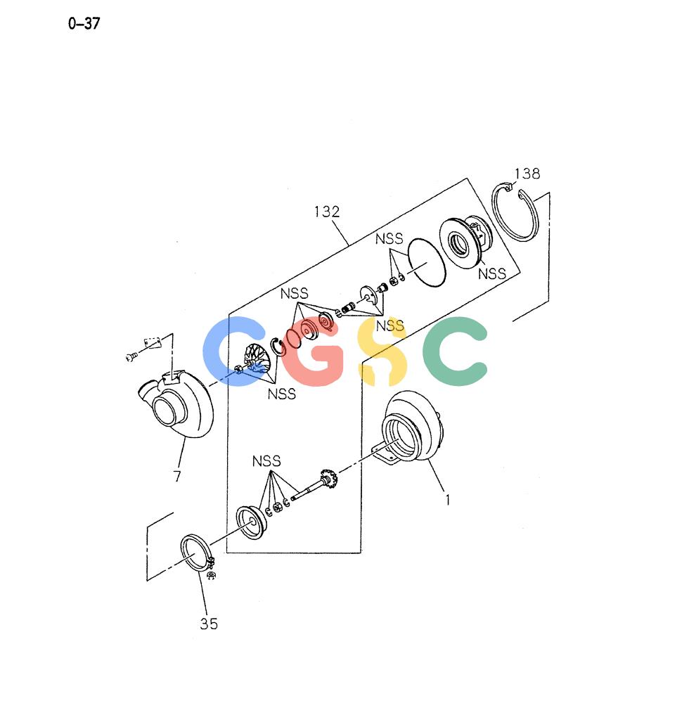神钢零件查询(ED150-1E) - BLADE RUNNER EXCAVATOR/DOZER ASN YL05-00555 (11/03-12/04) (10-018[01]) - TURBOCHARGER Kobelco