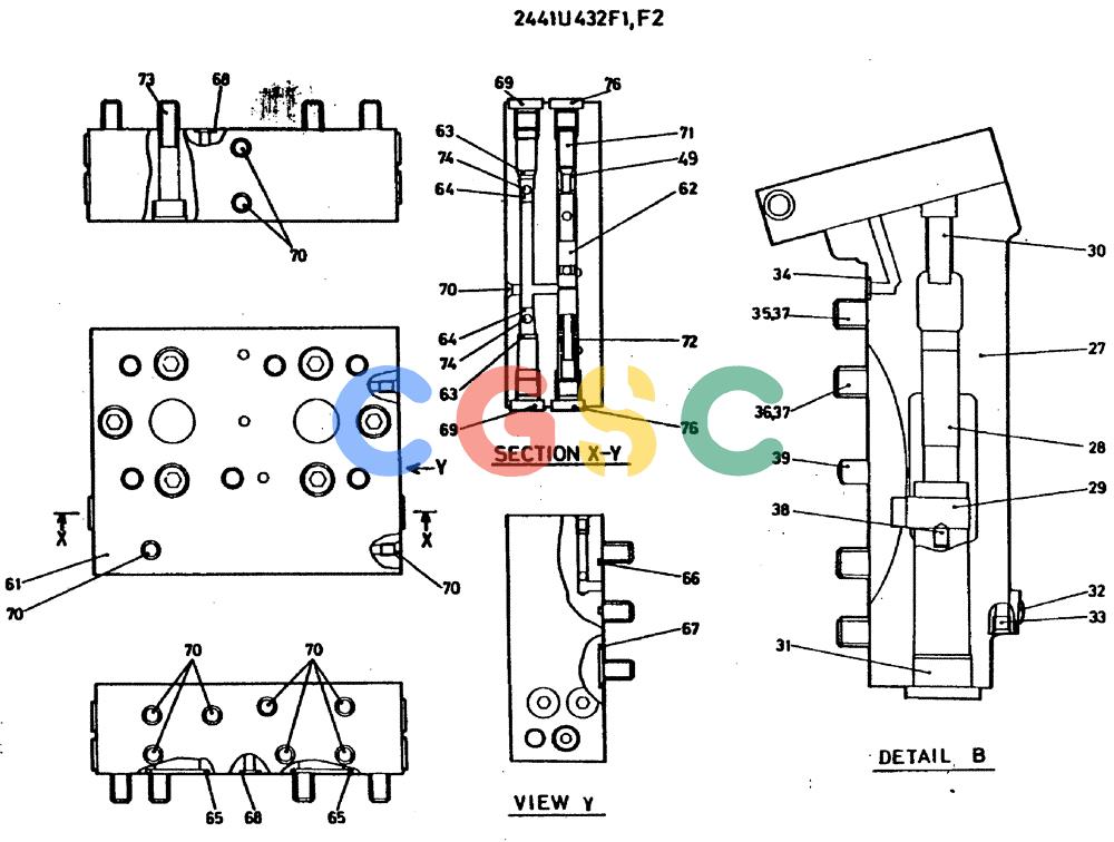 神钢零件查询(MD400LC) - EXCAVATOR BTW YS0101 - YS0200 (1/80-12/06) (09-051[02]) - MOTOR ASSY/ P.N. 2441U656F1 Kobelco
