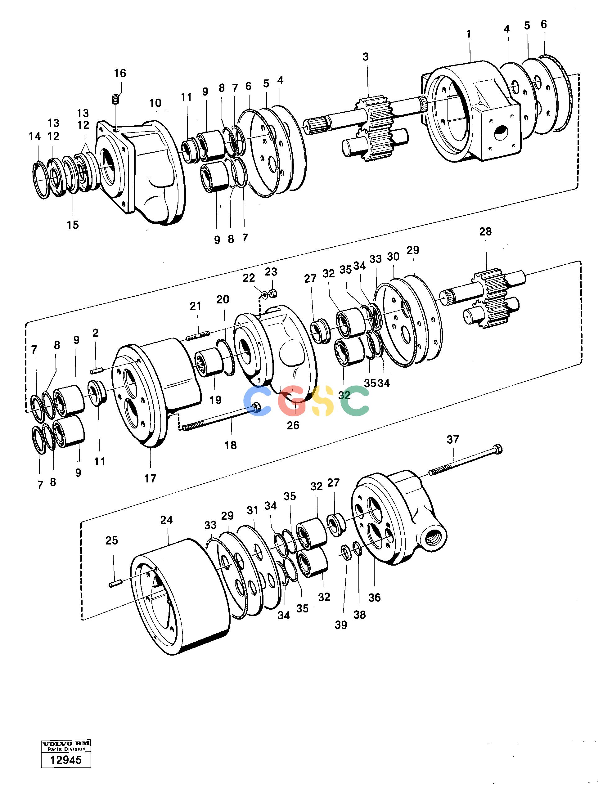 沃尔沃零件查询4300 Hydraulic-oil pump prod no 33100, 331054300 NoneNoneNoneAutodata Volvo online